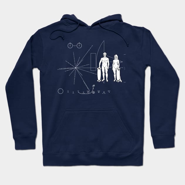 Pioneer plaque Skateboard Hoodie by Manikool